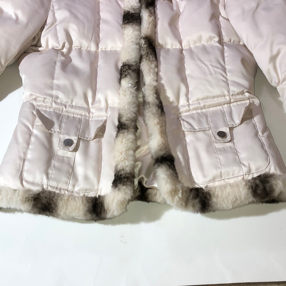 Bebe Real Fur Cream Puffer Jacket - Picture 6 of 8